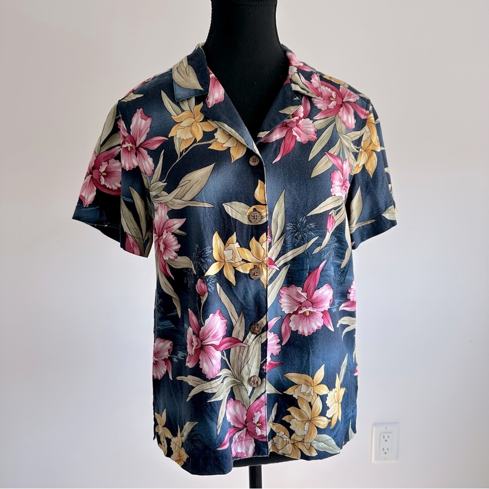 Ladies Sz S La Cabana Hawaiian Shirt